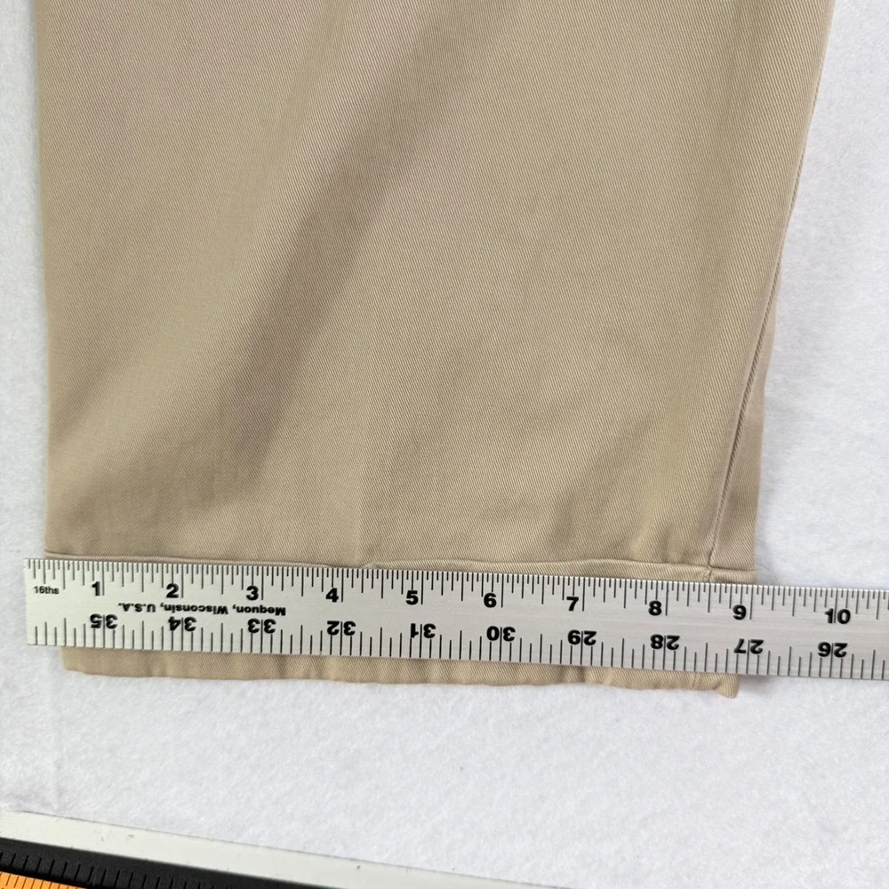 Polo Ralph Lauren Hammond Pant Mens 38x34 Tan Khaki Double Pleated Cuffed Chinos
